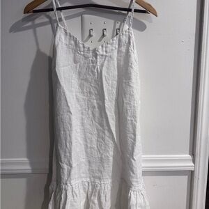 Bellarama Chic White Linen Mini Dress
